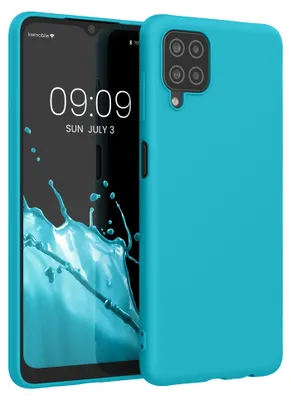 Produktbild von kwmobile Handyhülle für Samsung Galaxy A12 Hülle - TPU Case - Kabelloses Laden - Schutzhülle Cover in Cool Glacier