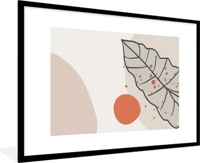 Produktbild von MuchoWow® Gerahmtes Poster Sommer - Orange - Blatt 90x60 cm - Poster mit Schwarzem Bilderrahmen Wandposter Rahmen Foto Bilder - Wanddekoration - Fotos