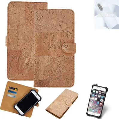 Produktbild von K-S-Trade Hülle kompatibel mit Huawei Enjoy 60  Kork Handyhülle Cover  Schutzhülle TPU Case Bumper in Hellbraun, (1x)