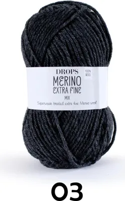 Immagine prodotto di DROPS Merino Extra Fine, Mix 03 grigio scuro