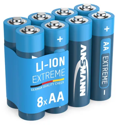 Obrázek produktu pro Ansmann 4+4 Lithium AA, Baterie na jedno použití, AA, Lithium, 1,5 V, 8 kusů, Stříbrná