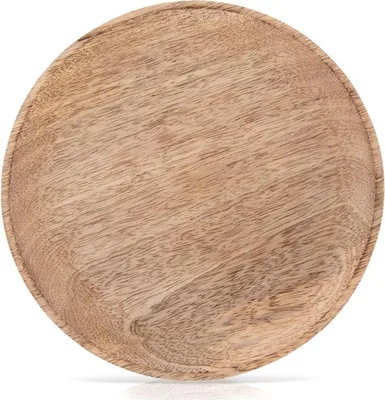 Image de Orion | Plateau de service - Plateau de service en bois - 20x20 cm - Plateau de service - Rond - Planche en bois - Bois de manguier