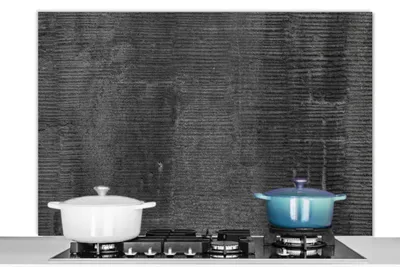 Produktbild von KitchenYeah®  Spritzschutz Küche - Küchenrückwand - Wandschutz für Herd und Spüle - Beton - Grau - Wand - Muster 120x80 - Alu-Dibond (Alternative zum Spritzschutz aus Glas) - Hitzebeständig - Herdspri