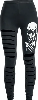 Produktbild von Banned Alternative Leggings Damen Slashed Skull schwarz S