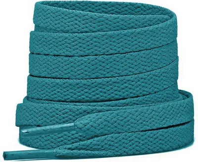 Immagine prodotto di Lacci piatti per scarpe Kicks, lunghezza 120 cm, colore blu-verde, spessore 8 mm