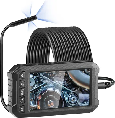 Produktbild von SucceBuy Endoskop-Kamera – Dreifachobjektiv, 5 m Kabel, 5 Zoll Bildschirm, 1080P, 1080P, wasserdicht, 32 GB Karte
