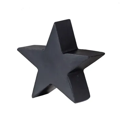 Produktbild von Deko-Stern Holz 10cm Schwarz Mango  Deko Tischdeko Mangoholz Holzdeko Aufsteller