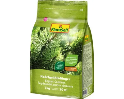 Produktbild von Koniferendünger FloraSelf Nadelholzdünger 1 kg für ca. 20 m²