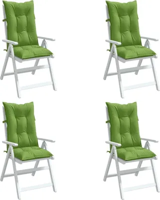 Produktbild von "2024"cloris Hochlehner-Auflagen 4 Stk. Melange Grün 120x50x7 cm Stoff - Gartenmöbelauflagen CHY31742303