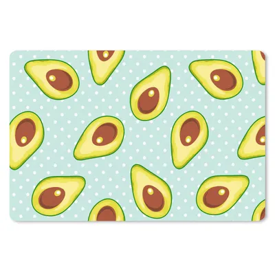 Produktbild von MuchoWow® Mauspad Mousepad Avocado - Muster - Polka dots 27x18 cm - Mousepads - Maus Mat - Pad - Mausunterlage - Büroartikel - Desk Matten