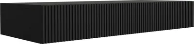 Obrázek produktu pro Závěsný toaletní stolek se dvěma zásuvkami, žebrovaná přední strana - barva: černá, 100 x 40 x 16 cm
