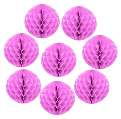 Produktbild von 8 Wabenkugeln mit einem Durchmesser von 20 cm in Pink für DIY-Dekorationen
