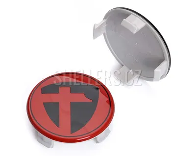 Obrázek produktu pro Středová krytka alu kola Ø 69/75 mm Tomason K-008,M74,5 červený plast, černé logo