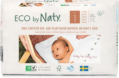 Produktbild von Eco by Naty Neugeborenen-Windeln 2-5 kg (25 Stück)