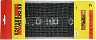Imagen del producto de Malla abrasiva KONNER S80, 93x290 mm, grano G120, para pladur, paquete de 5 unidades