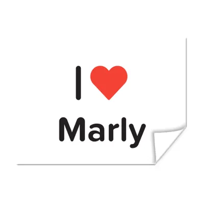 Produktbild von MuchoWow® Poster Ich liebe - Marly - Mädchen 120x90 cm - Wandbild