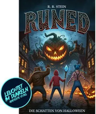 Produktbild von RUNED 2 - Die Schatten von Halloween: Interaktive Rätsel & leuchtende Zaubertinte | Fantasy Roman ab 10 Jahre | Inkl. UV Lampe