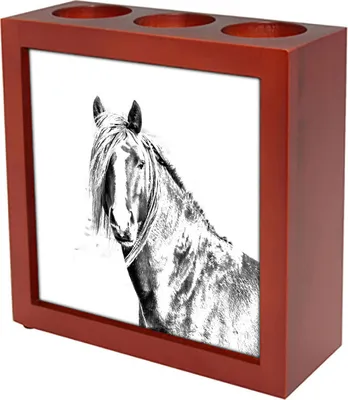 Produktbild von Kanadisches Pferd - Stifthalter mit Pferd, Schreibtischorganizer mit Aufdruck, personalisierte Schreibtischdekoration der Marke Art-Dog