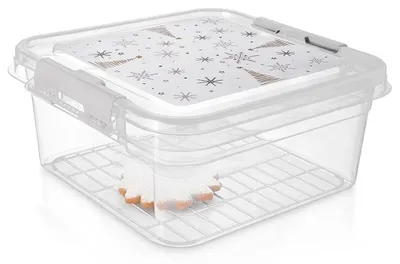 Image de Contenant alimentaire - Boîte de conservation - 4,5 litres - Avec couvercle - Plastique
