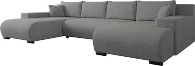 Produktbild von MIRJAN24 Ecksofa Nojan, Wohnzimmer Eckcouch mit Bettkasten und Schlaffunktion, U-Form (Farbe: Velo 635)