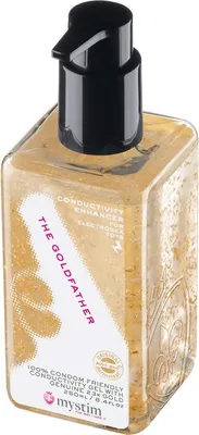 Produktbild von Mystim Leitmittel The Goldfather, für Elektrostimulation, mit 23 Karat Echtgold, 250 ml, 46631