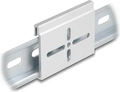 Produktbild von Delock Aluminium Montageclip für Hutschiene 60,0 x 47,8 mm silber