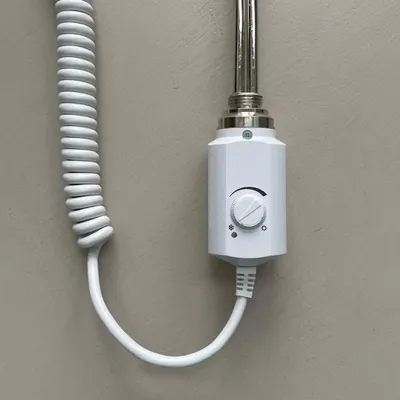 Produktbild von Campo24® Elektro Heizstab 1200W weiß Heizpatrone mit Thermostat & Frostschutz Heizstab für Heizkörper & Handtuchheizkörper Weiß, Schwarz oder Chrom