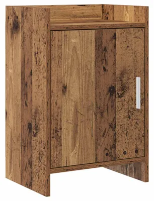 Image de Tables de chevet en bois vieilli, dimensions : 40 x 30 x 60 cm