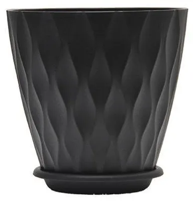 Obrázek produktu pro Samozavlažovací květináč, 5 kusů, černý, průměr 20,3 cm × výška 16,5 cm, pro vnitřní i venkovní použití