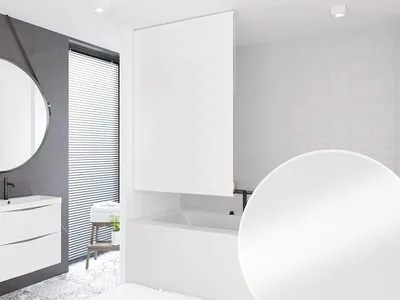 Produktbild von Basic Duschrollo Modell Uni WEISS 7 Breiten zur Wahl (140x240 cm)