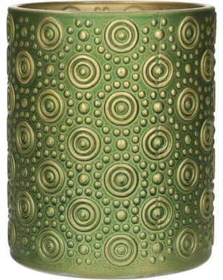Produktbild von Countryfield Teelichthalter/Kerzenhalter - grun/gold - H12 cm