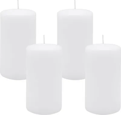 Produktbild von 4er Set Adventskranzkerzen Weiß Ø 70 x 130 mm