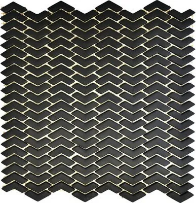 Produktbild von Glasmosaik CUBA HB31B schwarz 29x29,5 cm