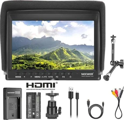 Obrázek produktu pro 7palcový monitor s kamerou a výstupem HDMI, rozlišení 1080p, tenký design, baterie 2600 mAh