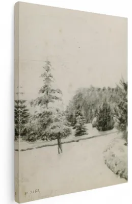 Obrázek produktu pro Plátno, obraz, zimní krajina - 90x120 cm, dekorace na zeď