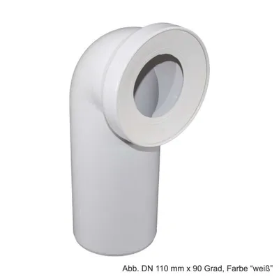 Produktbild von SANIT Universal WC-Anschlussbogen 90° DN100 Kunststoff mit Spezial-Lippendichtung DIN 1389