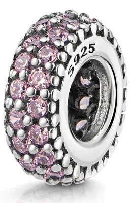 Produktbild von MATERIA by Matthias Wagner Rosa Zirkonia Bead Zwischenelement für Charm Armband Kette 1307