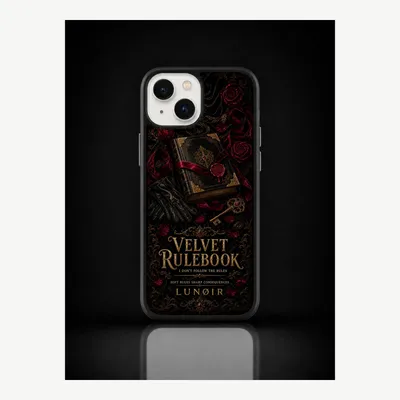 Productafbeelding van iPhone 14 hoesje, telefoonhoesje, beschermhoesje, case met fluweelmotief – LUNØIR ©