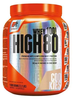Produktbild von Extrifit High Whey 80 1000 g Kekse
