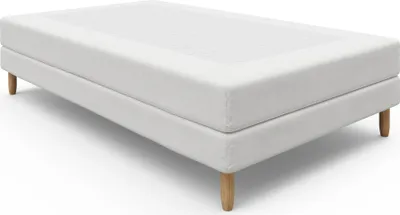 Produktbild von Polsterbett HOT 1 weiß 120x200 cm Holzbeine mit Bonellmatratze