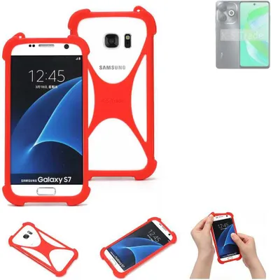 Produktbild von K-S-Trade Handy-Hülle kompatibel mit Infinix Smart 8 Pro Schutz-Hülle Bumper Silikon Schutz Hülle Cover Case Silikoncase Silikonbumper TPU Softcase