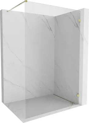 Produktbild von Mexen Lunar Duschwand Walk-in rechts 120 x 200 cm, transparent 8 mm, gold - 830-120-000-50-00-P