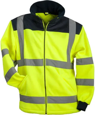 Produktbild von Fleece Warnjacke Winterjacke Warnschutzjacke Arbeitsjacke Gelb (POL-HSV-Y) Gr. XXXL