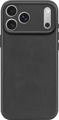 Produktbild von DECODED Lederhülle für iPhone 17 Pro Max, Premium ECCO Leder, MagSafe Kompatibel, Kameraring Geschützt, Glastaste, Kratzfest, Schwarz