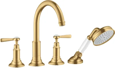 Produktbild von hansgrohe AXOR MONTREUX 4-Loch Wannenrandarmatur, Hebelgriffe, Ausladung 196mm, 16550250
