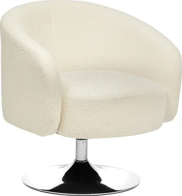 Obrázok produktu pre Kreslo Eazy Living Bouclé Swivel Occitanie White