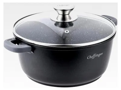 Produktbild von Aluguss Kochtopf Ø32cm mit Deckel, Schwarz