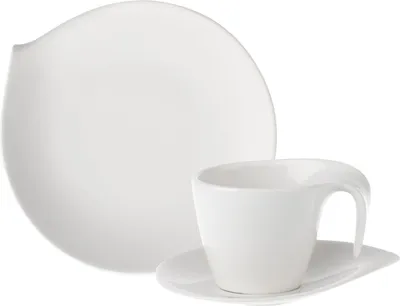 Produktbild von Villeroy & Boch Flow Gedeck 3tlg. mit Kaffeetasse (1034207010)