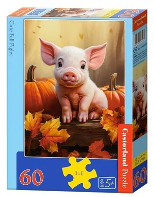 Obrázek produktu pro Puzzle Jesienny Prosiaczek 60 elementów