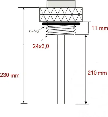 Immagine prodotto di Indicatore temperatura olio JMP BH12-0338BF 24x3mm per BMW F 800